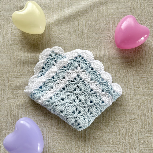 送料無料 手編み ハンカチ ニッタオル ハンドタオル ドイリー ハンカチ