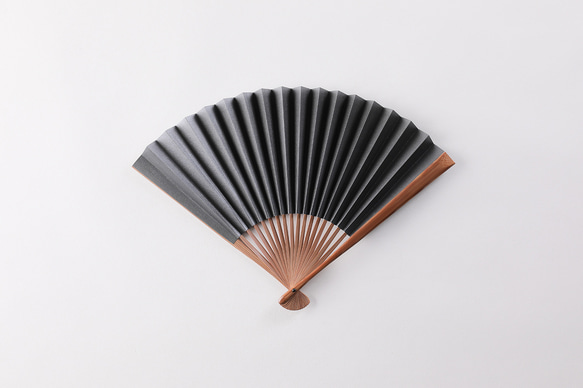日本/土佐和紙　京扇子　箔図 image3 唐木骨 6枚目の画像