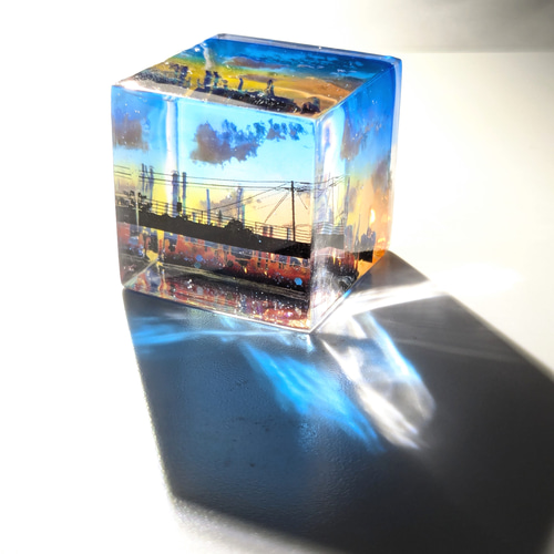 5000で送料無料】空レジン《風景の小箱L・工場哀歌Ⅱ》レジン