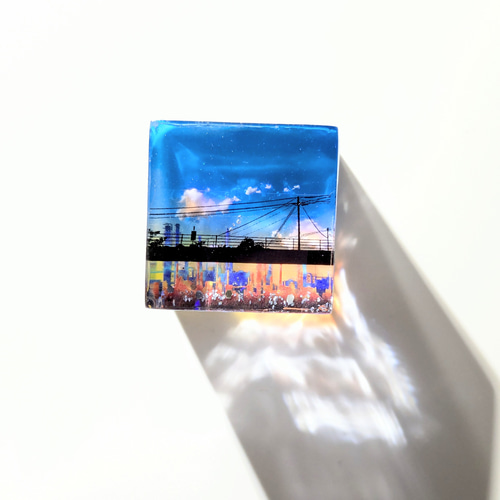 5000で送料無料】空レジン《風景の小箱L・工場哀歌Ⅱ》レジン