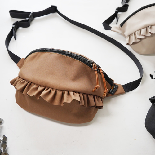 Mサイズ】撥水CORDURA®×フリル｜軽量2WAYショルダー＆ボディバッグ