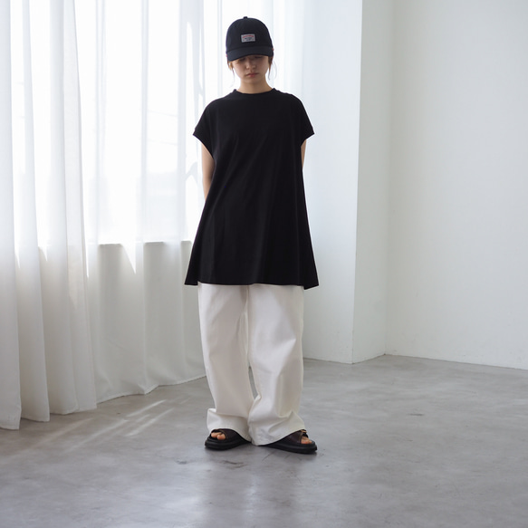 【サイズ選べるS〜XL】オールシーズン◎ワイドデニムパンツ オフホワイト 10枚目の画像
