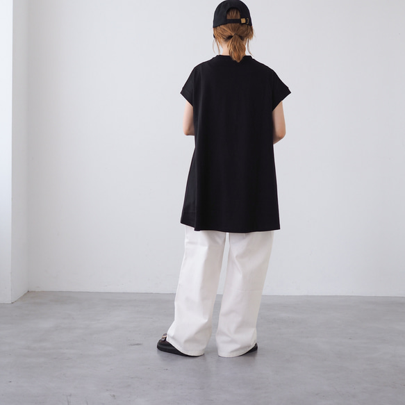 【サイズ選べるS〜XL】オールシーズン◎ワイドデニムパンツ オフホワイト 8枚目の画像