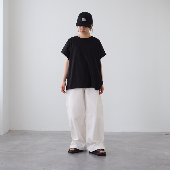 【サイズ選べるS〜XL】オールシーズン◎ワイドデニムパンツ オフホワイト 11枚目の画像