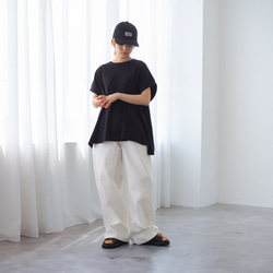 【サイズ選べるS〜XL】オールシーズン◎ワイドデニムパンツ オフホワイト 6枚目の画像