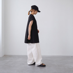 【サイズ選べるS〜XL】オールシーズン◎ワイドデニムパンツ オフホワイト 9枚目の画像