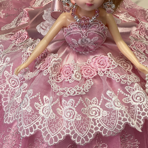 薔薇爛漫〜長〜いトレーンのドレス〜パニエ*アクセサリー付きーリカ