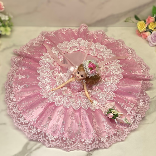 薔薇爛漫〜長〜いトレーンのドレス〜パニエ*アクセサリー付きーリカ