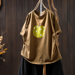 100％綿.半袖tシャツ｜オーバーサイズ｜着痩せ効果｜カジュアル上着 2枚目の画像