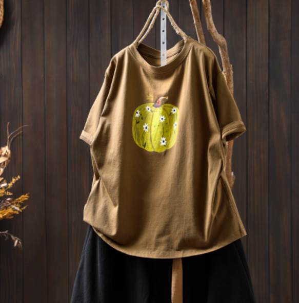 100％綿.半袖tシャツ｜オーバーサイズ｜着痩せ効果｜カジュアル上着 2枚目の画像