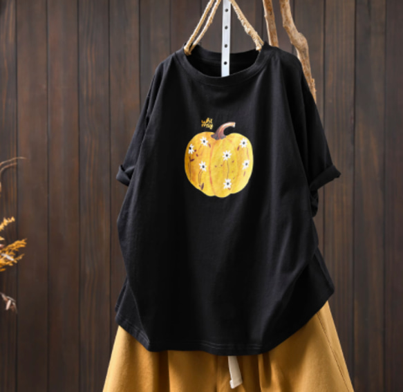 100％綿.半袖tシャツ｜オーバーサイズ｜着痩せ効果｜カジュアル上着 5枚目の画像