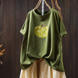 100％綿.半袖tシャツ｜オーバーサイズ｜着痩せ効果｜カジュアル上着 4枚目の画像