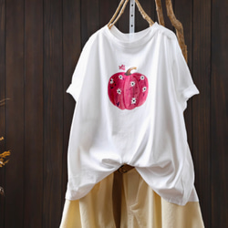 100％綿.半袖tシャツ｜オーバーサイズ｜着痩せ効果｜カジュアル上着 3枚目の画像