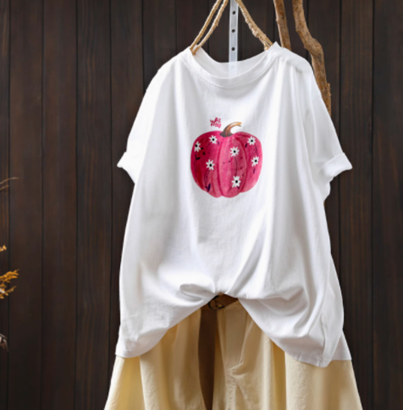 100％綿.半袖tシャツ｜オーバーサイズ｜着痩せ効果｜カジュアル上着 3枚目の画像