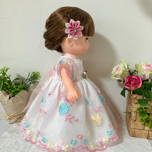 パステルフラワードレス☆26cmドール服＊ソランちゃん服 レミンちゃん