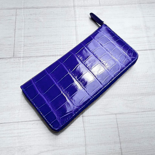 ドドリアページ　クロコダイル　財布 クロコダイル 財布 ラベンダー No508 シャイニングクロコ