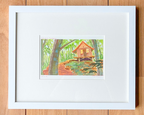 ニングルテラス （水彩原画・額縁付） 絵画 Curious Atelier 通販