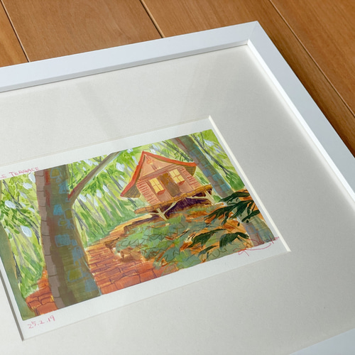 ニングルテラス （水彩原画・額縁付） 絵画 Curious Atelier