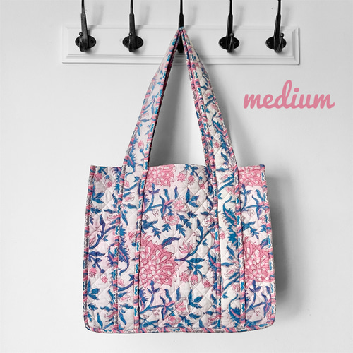 Block Print♡ブロックプリント オリジナルキルトトートバッグ