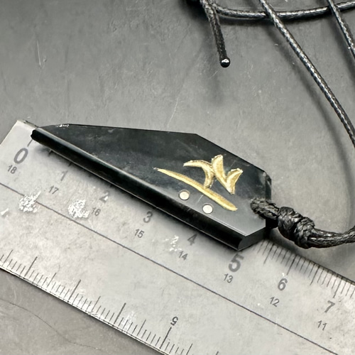 2025.5.19墨玉午年梵字御守糸魚川上質墨玉