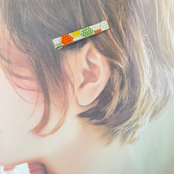 ▲ヘアクリップ▲中＊ハニカム＊①〜⑧反対色っぽい色合い＊クリスタルデコレーション 11枚目の画像