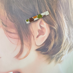 ▲ヘアクリップ▲中＊ハニカム＊①〜⑧反対色っぽい色合い＊クリスタルデコレーション 9枚目の画像