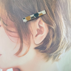 ▲ヘアクリップ▲中＊ハニカム＊①〜⑧反対色っぽい色合い＊クリスタルデコレーション 8枚目の画像
