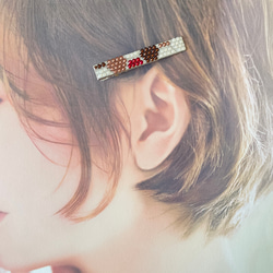 ▲ヘアクリップ▲中＊ハニカム＊①〜⑧反対色っぽい色合い＊クリスタルデコレーション 10枚目の画像