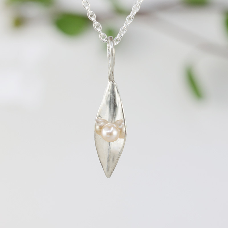 【シルバー/パールネックレス】一粒和珠ピンクパールネックレス　シルバー９２５ 夏の誕生石 フォーマル