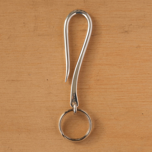 シルバー925製　キーフック　キーホルダー シルバー925製 手曲げキーフック キーホルダー キーリング