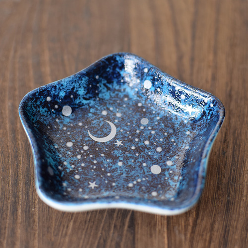 夜空と三日月～星の豆皿（シルバー/ゴールド）単品 薬味皿・豆皿