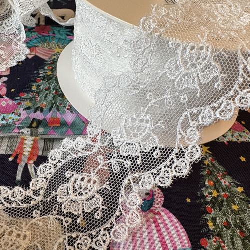 新入荷！高品質！『レースリボン チュールレース00 ホワイト 木馬