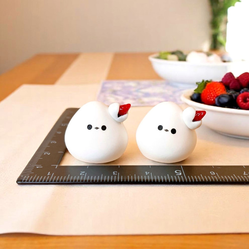 苺大福シマエナガ その他置物 つぶ屋 通販 19338456｜Creema