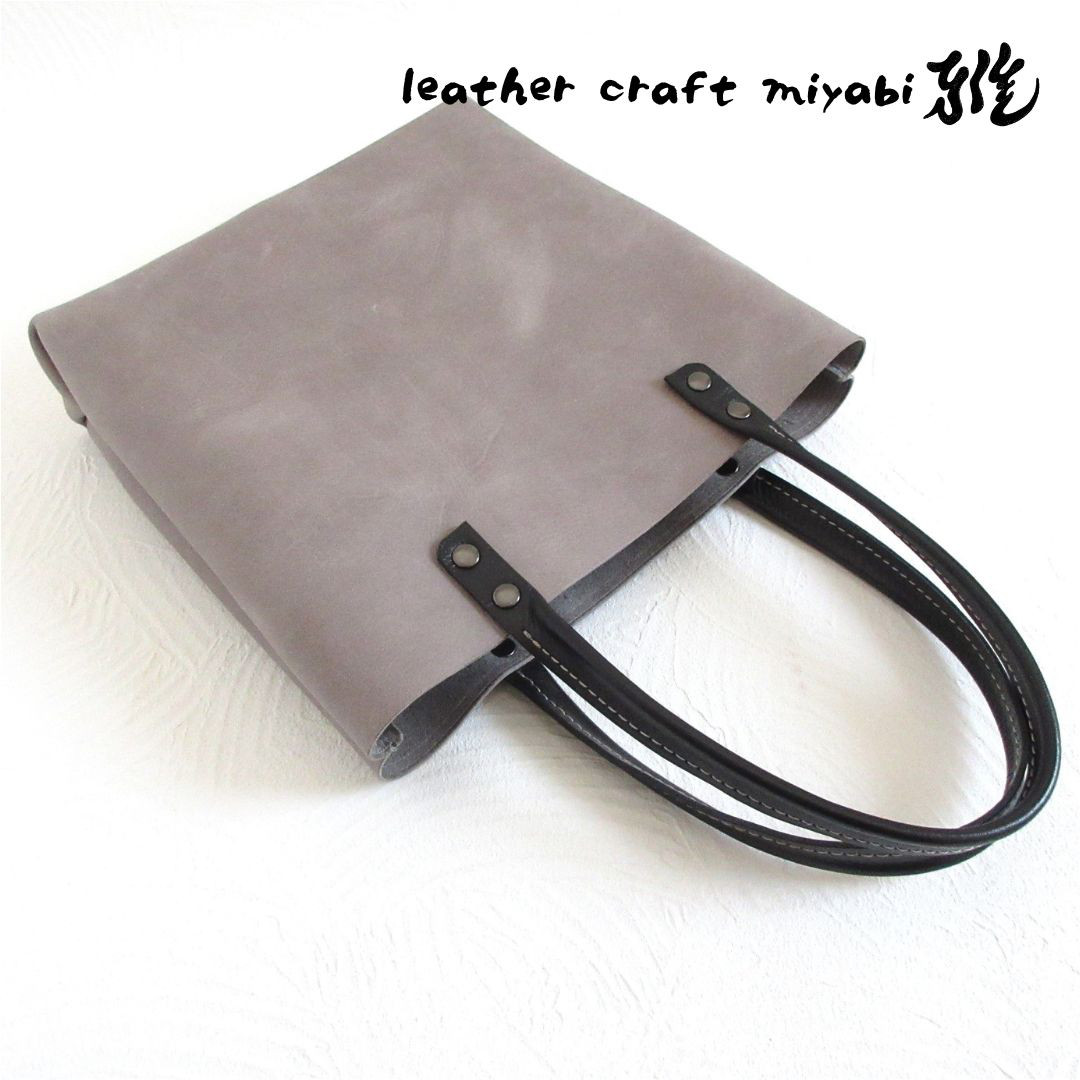 newデザイン♪《牛革》三角マチのスクエアミニトート・マーブルグレー・0595