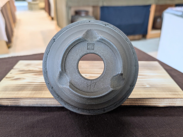 【植木鉢】◆テレビチャンピオン陶芸王が作る器・炭化窯変裂罅紋様鉢(たんかようへんれっかもんようばち) 4枚目の画像