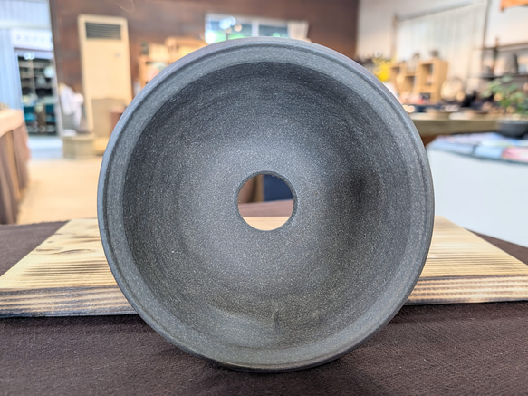【植木鉢】◆テレビチャンピオン陶芸王が作る器・炭化窯変裂罅紋様鉢(たんかようへんれっかもんようばち) 3枚目の画像
