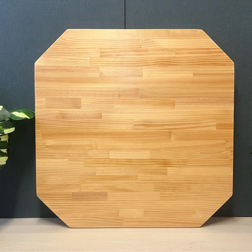 送料無料】 ローテーブル 八角形 90cm パイン ナチュラル 木組支柱脚
