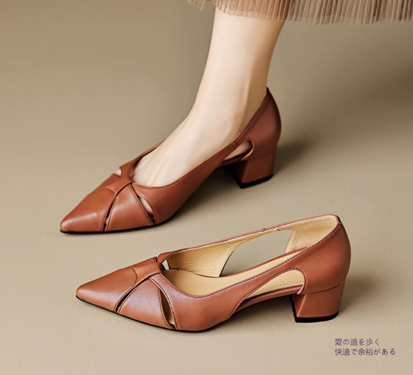 フレンチイブニング本革透かしサンダル夏の尖ったシルバーの穴あき