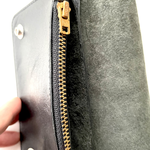 ご注文品　トラッカーウォレット UKデッドストック馬革 ミドルトラッカーウォレット UKデッドストックレザー