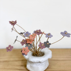 レザーフラワー #4 秋に咲いていそうな花　60枚 2枚目の画像