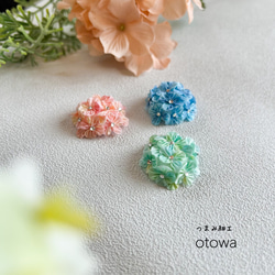 つまみ細工 手染め紫陽花の帯留 着物 浴衣 帯留め otowa 通販 19339860