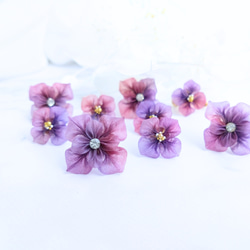 紫陽花 アジサイピアス 痛くないイヤリング 梅雨 6月 アレルギー対応 プレゼント ギフト 4枚目の画像