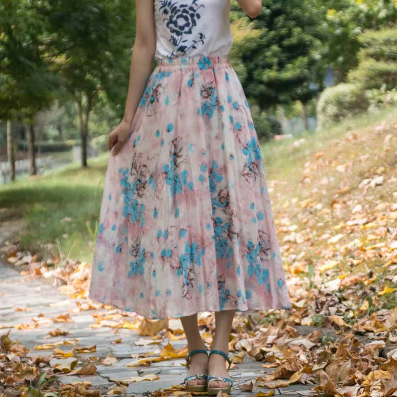 夏色新作2025、ロングスカート、春スカート、夏スカート、秋スカート