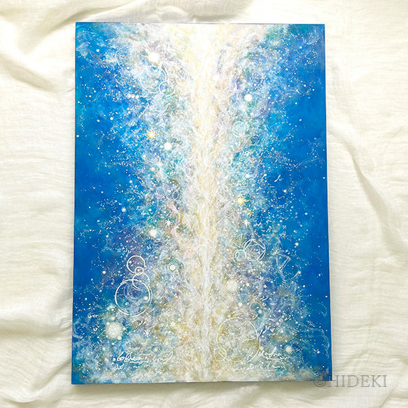 抽象画☆Pillar of Light－everyone☆アクリル画の大きい絵画