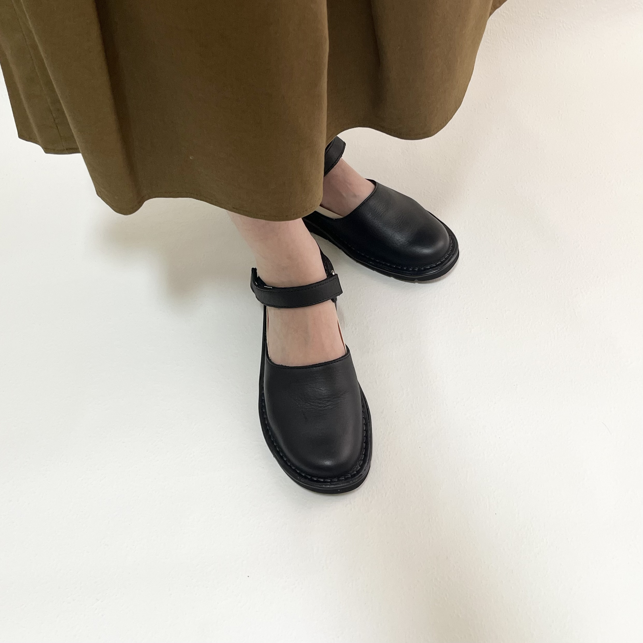 本革のステッチダウンワンストラップ／履き心地重視／日本製／34087