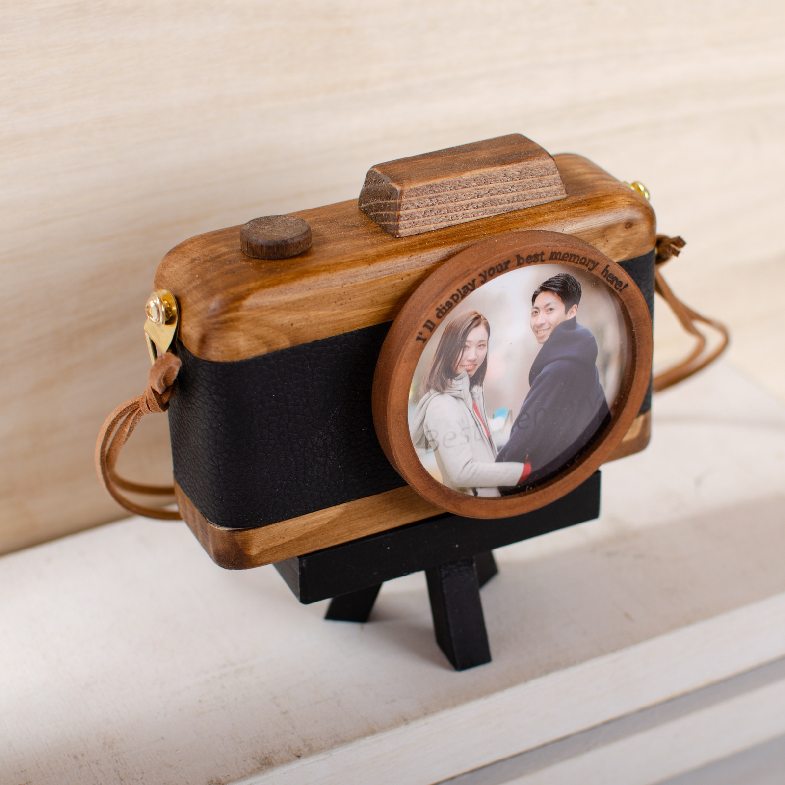 冬限定2025 父の日ギフトに｜木製カメラ型フォトフレーム｜名入れ・写真セット対応