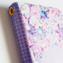 【名入れ】紫陽花の手帳型スマホケース（カード入れ・スタンド付き）iPhone Android 全機種対応 20枚目の画像