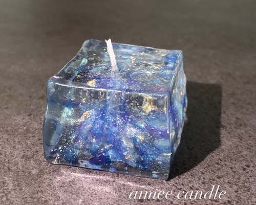 アイスシャーベットブルーキャンドル 透き通る青】【氷のような】アイスキャンドル キャンドル・キャンドル
