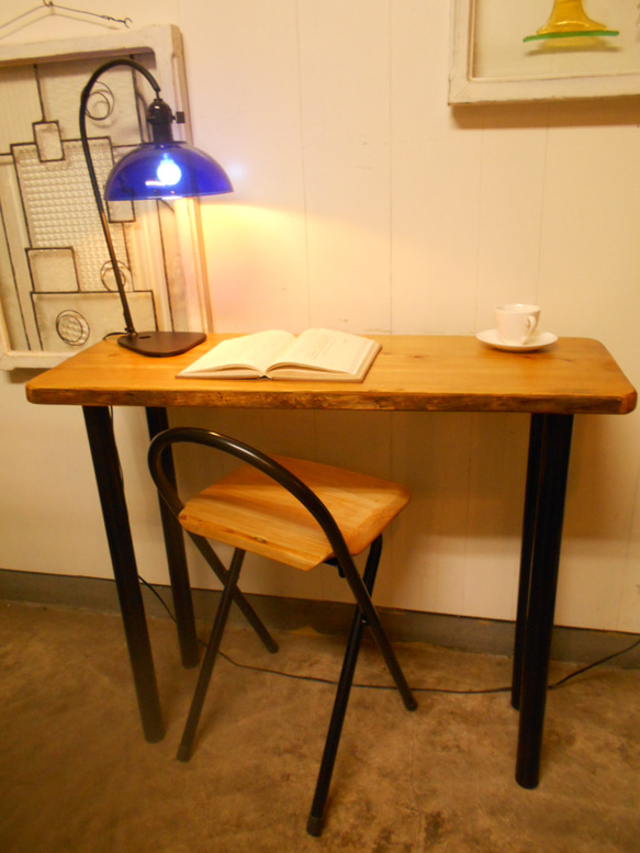 ひのきアイアンテーブル・イスセット07-13-3 机・デスク Rengasha 通販