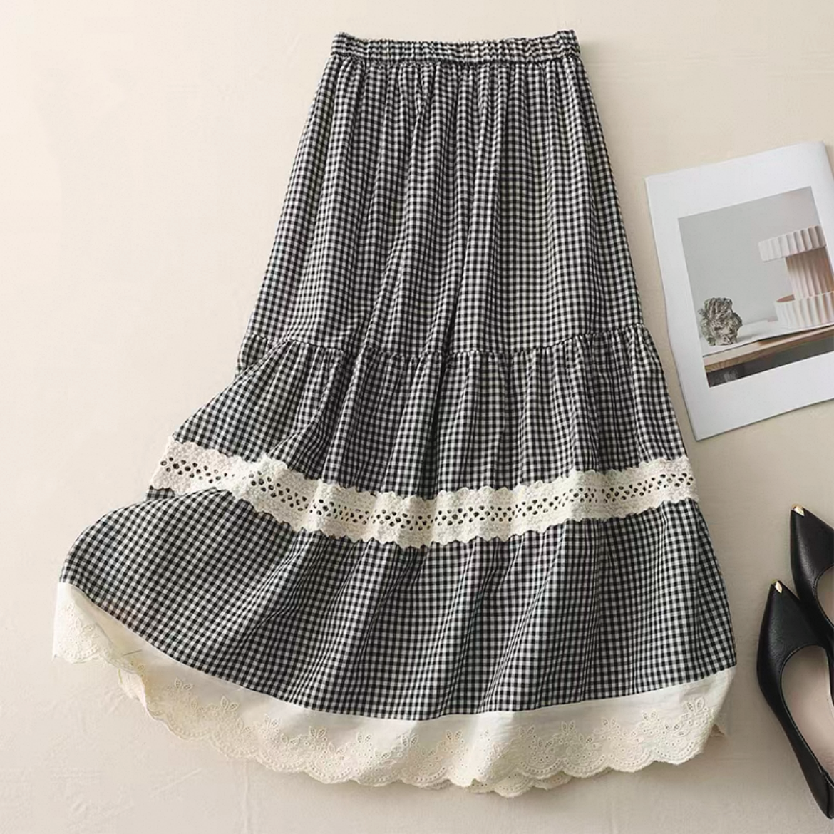 夏スカート 大人カジュアルスカート ロングスカート レディース 綿100% 春夏秋 ﻿